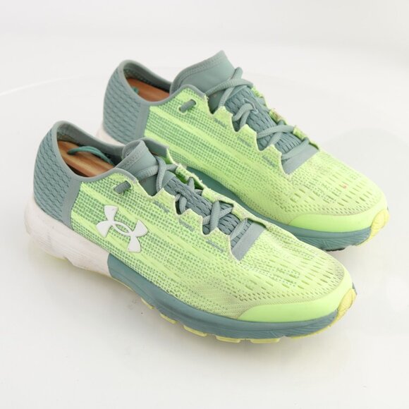 Under Armour Womens SpeedForm Velociti Running Shoe Size 9 Green Gray Sneaker - Picture 12 of 12